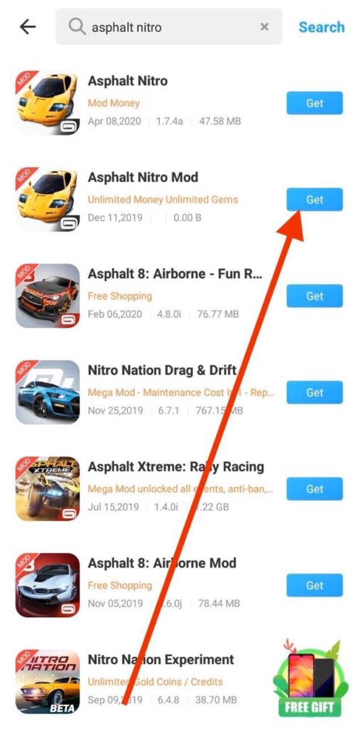 Asphalt nitro hack apk download android 1 com free